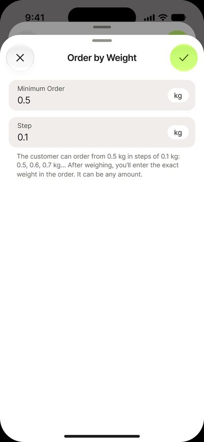 Order by&nbsp;weight: minimum order and&nbsp;step for&nbsp;customers
