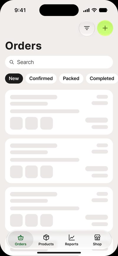 Order list loading