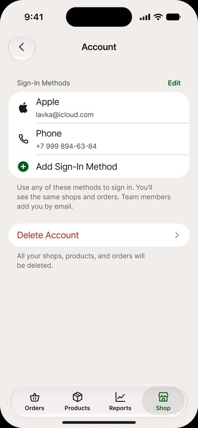 Account: sign-in methods in&nbsp;one list and&nbsp;an&nbsp;option to&nbsp;add another