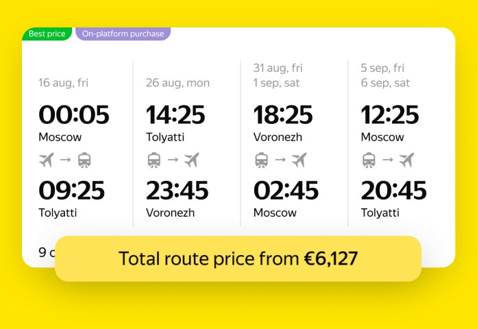 Ticket cards with&nbsp;transfers: times, cities and&nbsp;the&nbsp;price for&nbsp;the&nbsp;whole route